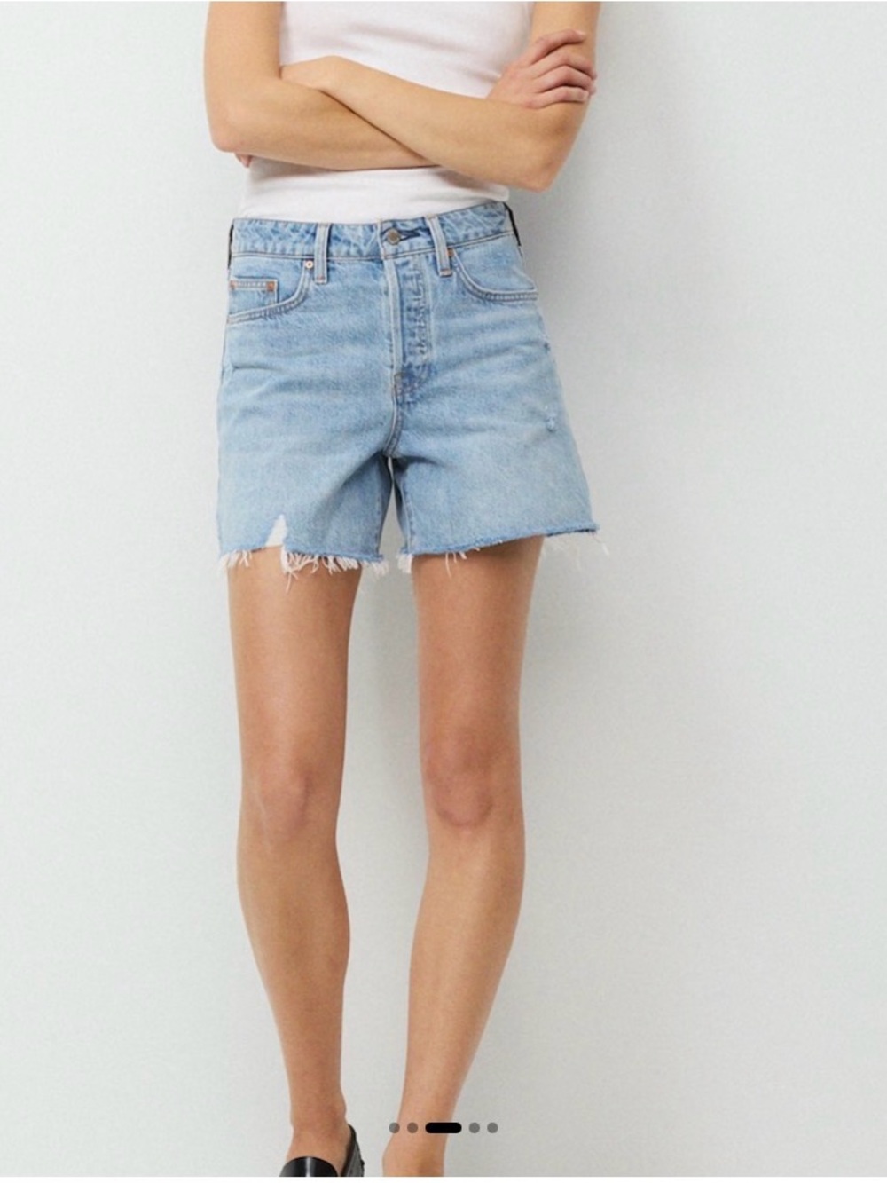 Denim Forum The Ex-BF Hi Mid-Thigh Denim Short